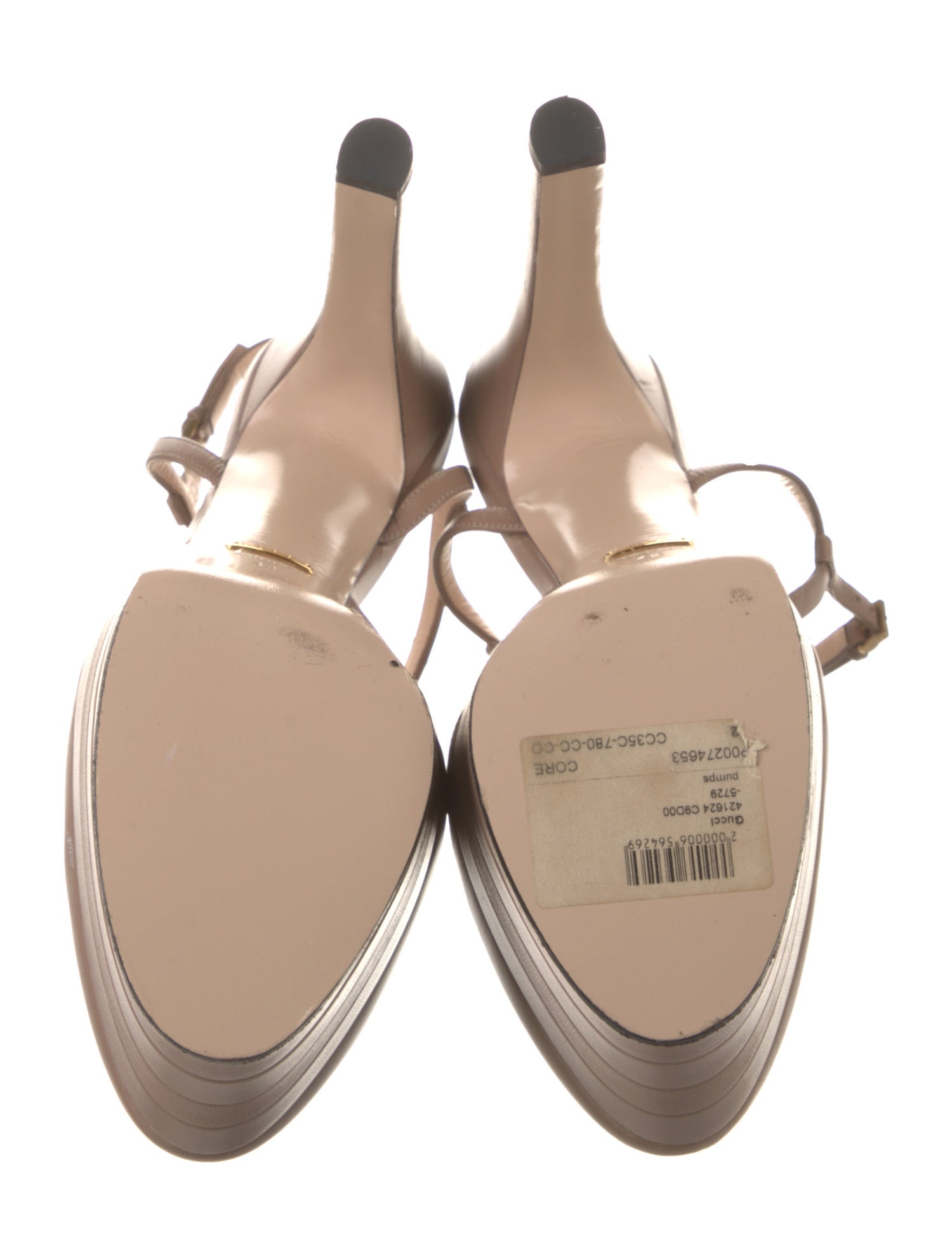 Gucci Leather T-Strap Pumps